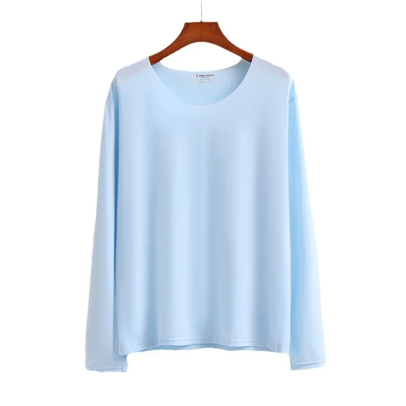Large Size Men Ice Silk Pajamas Solid Shirt & Pants 2Pcs Pijamas Sleep Set Thin Home Clothing Sleepwear Summer Nightwear Suit